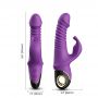 Wibrator króliczek silikonowy pulsacyjnoobrotowy Zing fioletowy 20cm - 7