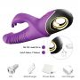 Wibrator króliczek silikonowy pulsacyjnoobrotowy Zing fioletowy 20cm - 9