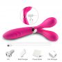 Wibrator dwuramienny Y Wand B Series Joy silikonowy różowy USB 19 cm - 9