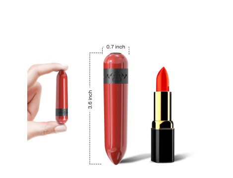 Wibrator mini Rocket czerwony silikonowy USB wodoodporny - 6