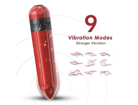 Wibrator mini Rocket czerwony silikonowy USB wodoodporny - 8