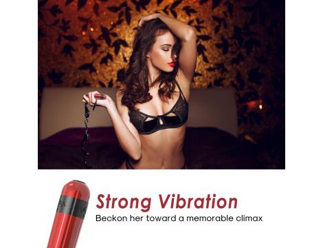 Wibrator mini Rocket czerwony silikonowy USB wodoodporny - 9