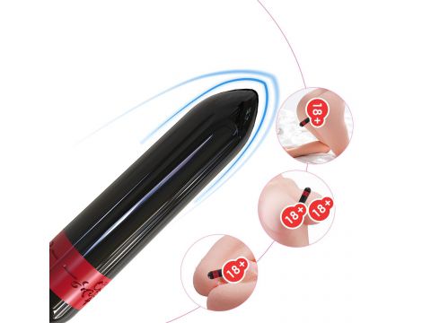 Mini wibrator silikonowy Rocket B Series Joy czarny USB wodoodporny - 2