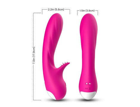 Wibrator punktu G silikonowy B Series Joy różowy USB 18 cm - 10