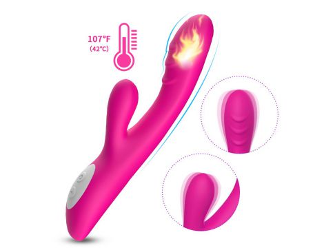 Wibrator punktu G Spark z ogrzewaniem Joy różowy silikonowy USB - 8