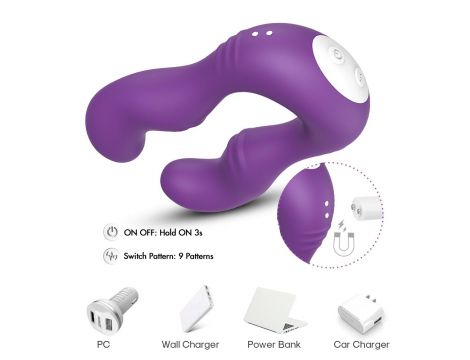Stymulator łechtaczki silikonowy Seraph fioletowy Joy wodoodporny - 10