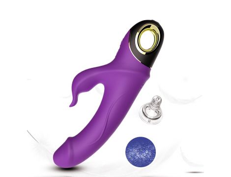 Wibrator króliczek silikonowy B Series Joy Meteor fioletowy USB wodoodporny - 15