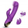 Wibrator króliczek silikonowy B Series Joy Meteor fioletowy USB wodoodporny - 2