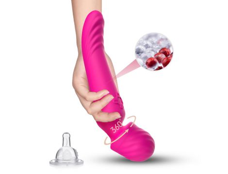 Silikonowy stymulator łechtaczki B Series Joy Mission różowy USB 9 trybów - 6
