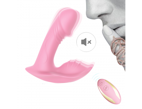 Wibrator punktu G Whistle silikonowy jasny różowy USB z pilotem - 4