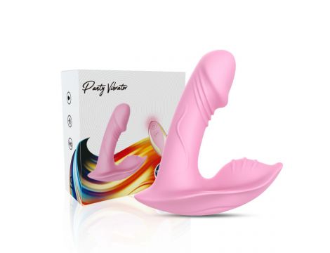 Wibrator punktu G Whistle silikonowy jasny różowy USB z pilotem - 2