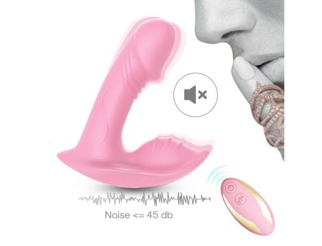 Wibrator punktu G Whistle silikonowy jasny różowy USB z pilotem - 13