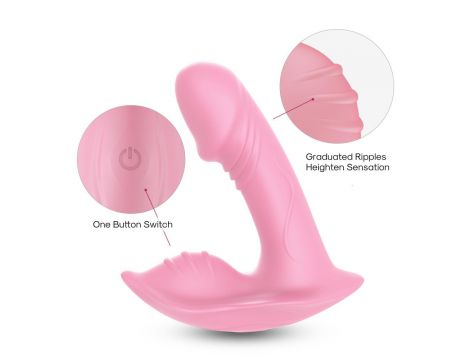 Wibrator punktu G Whistle silikonowy jasny różowy USB z pilotem - 5