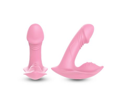 Wibrator punktu G Whistle silikonowy jasny różowy USB z pilotem - 6