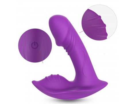 Wibrator punktu G dyskretny silikonowy Joy Whistle fioletowy USB - 8