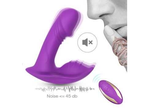 Wibrator punktu G dyskretny silikonowy Joy Whistle fioletowy USB - 3