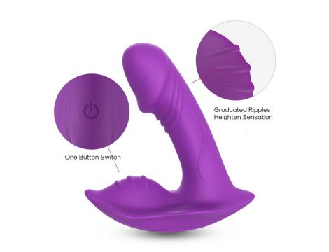Wibrator punktu G dyskretny silikonowy Joy Whistle fioletowy USB - 5