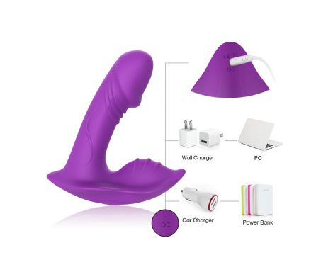 Wibrator punktu G dyskretny silikonowy Joy Whistle fioletowy USB - 10