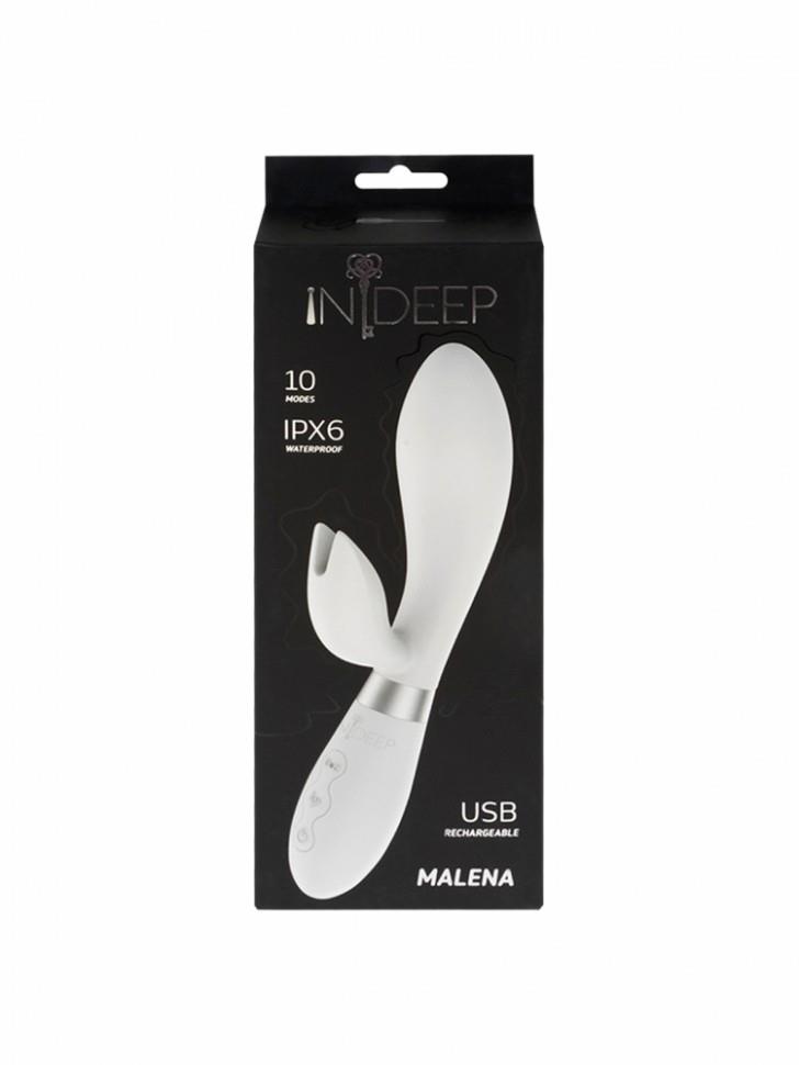 wibrator-rechargeable vibrator indeep malena white