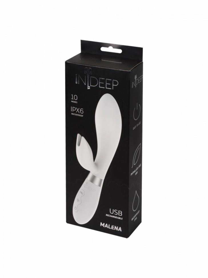 wibrator-rechargeable vibrator indeep malena white