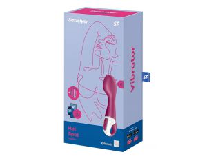 Wibrator punktu G Satisfyer Hot Spot podgrzewany silikonowy 20,5 cm bordowy