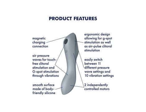 Wibrator 3w1 Satisfyer Curvy Trinity 3 niebieskoszary - 3