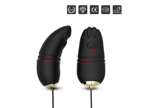 Jajeczko wibrujące Kitty silikonowe zdalne czarny USB - 4