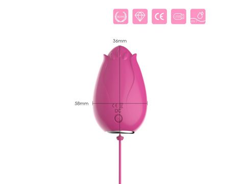 Jajeczko wibrujące zdalne Mandala silikonowe różowe USB - 8