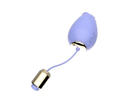 Jajeczko wibrujące bezprzewodowe silikonowe Mandala jasny fiolet USB - 5