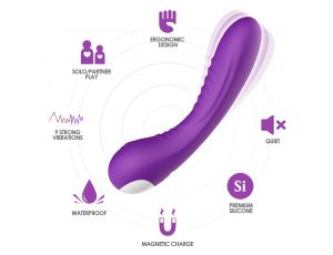 Wibrator punktu G Legend fioletowy silikonowy USB 18cm wodoodporny