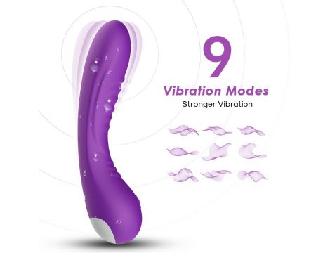 Wibrator punktu G Legend fioletowy silikonowy USB 18cm wodoodporny - 2