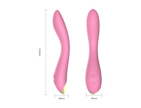 Wibrator punktu G Flamingo silikonowy B Series Joy jasnoróżowy USB 22 cm - 10