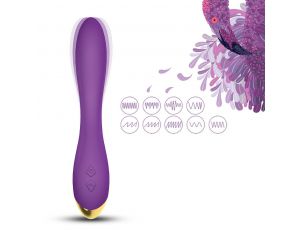 Wibrator punktu G Flamingo fioletowy silikonowy USB wodoodporny 22 cm