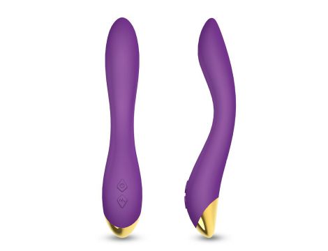 Wibrator punktu G Flamingo fioletowy silikonowy USB wodoodporny 22 cm - 6