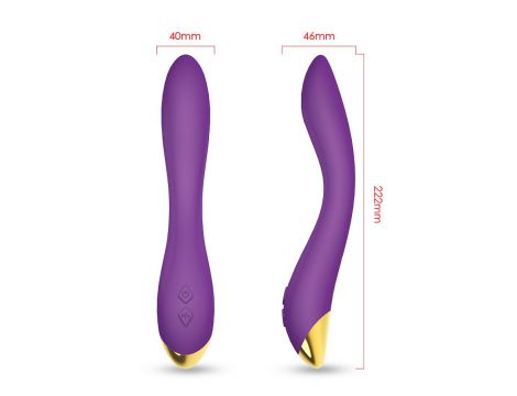 Wibrator punktu G Flamingo fioletowy silikonowy USB wodoodporny 22 cm - 7