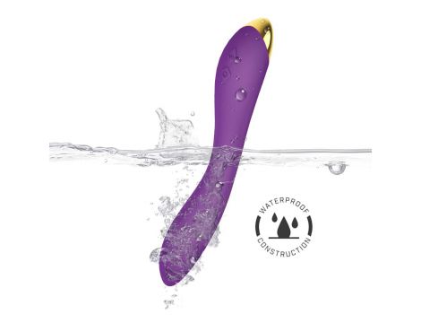 Wibrator punktu G Flamingo fioletowy silikonowy USB wodoodporny 22 cm - 9
