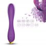 Wibrator punktu G Flamingo fioletowy silikonowy USB wodoodporny 22 cm - 2