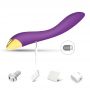 Wibrator punktu G Flamingo fioletowy silikonowy USB wodoodporny 22 cm - 6