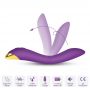 Wibrator punktu G Flamingo fioletowy silikonowy USB wodoodporny 22 cm - 4