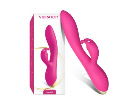 Wibrator króliczek Bonnie silikonowy różowy USB wodoodporny 22cm - 3