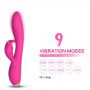 Wibrator króliczek Bonnie silikonowy różowy USB wodoodporny 22cm - 5