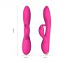 Wibrator króliczek Bonnie silikonowy różowy USB wodoodporny 22cm - 7