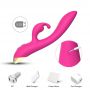 Wibrator króliczek Bonnie silikonowy różowy USB wodoodporny 22cm - 10