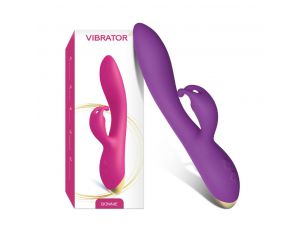 Wibrator króliczek Bonnie silikonowy fioletowy USB 22 cm