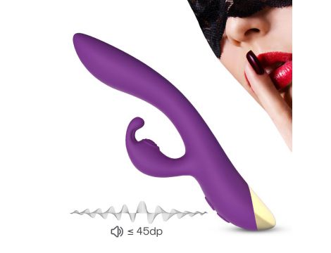 Wibrator króliczek Bonnie silikonowy fioletowy USB 22 cm - 4