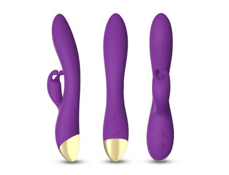 Wibrator króliczek Bonnie silikonowy fioletowy USB 22 cm - 8