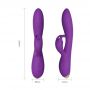 Wibrator króliczek Bonnie silikonowy fioletowy USB 22 cm - 4