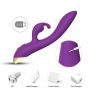 Wibrator króliczek Bonnie silikonowy fioletowy USB 22 cm - 7