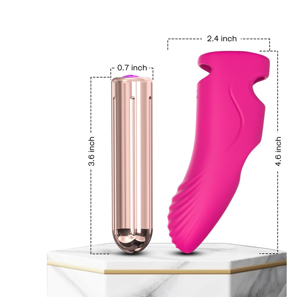 wibrator punktu g na palec nakładka 9 trybów 11 cm