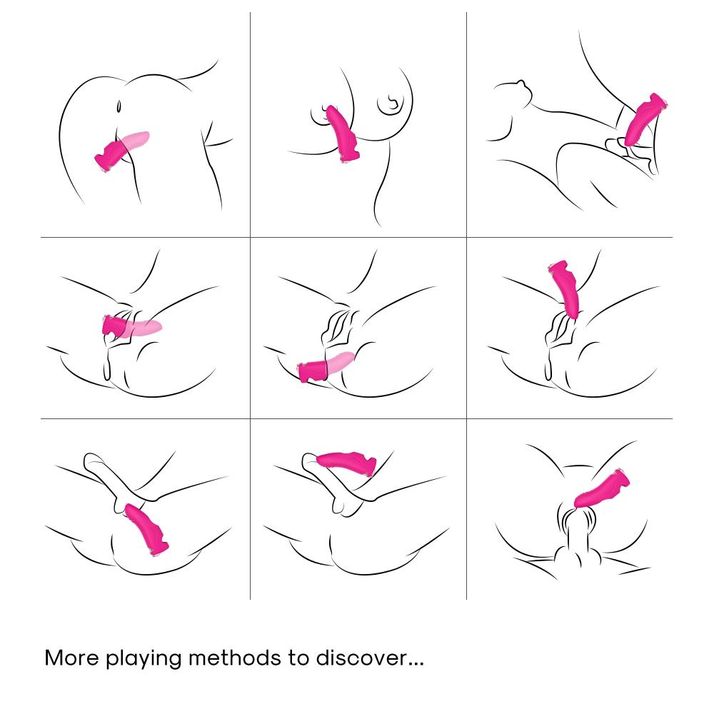 wibrator punktu g na palec nakładka 9 trybów 11 cm